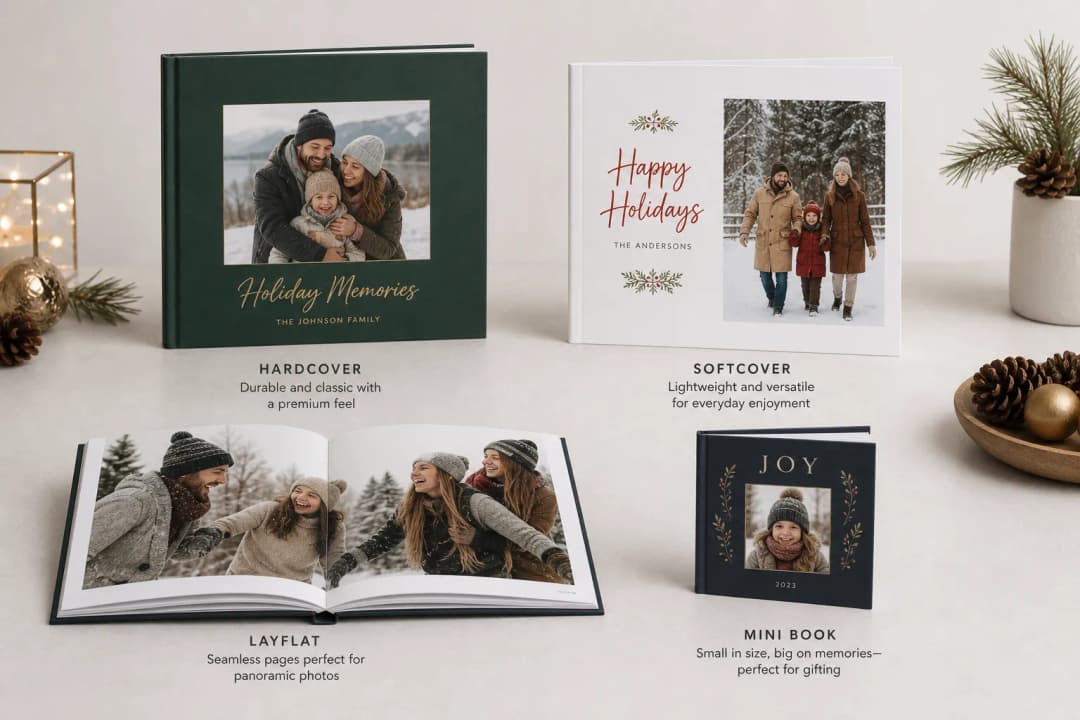 Comparison of holiday photo book formats